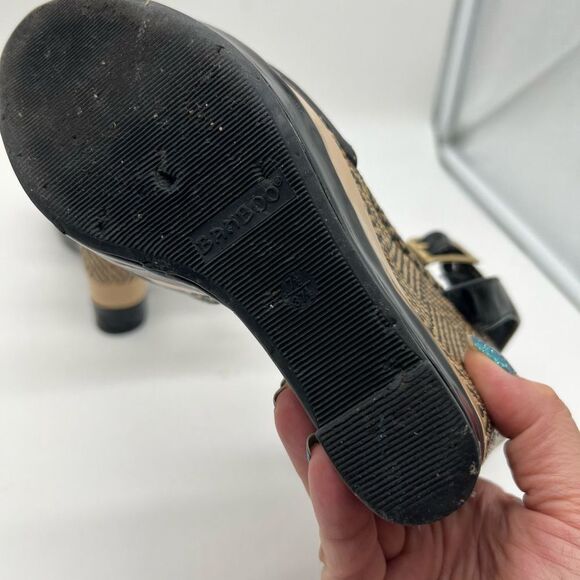 Bamboo Raffia Look Wedge Platform Sandals - Picture 8 of 11